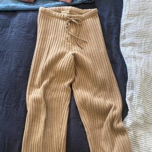 JamesStreetCo Loft Ribbed Pant Camel Small